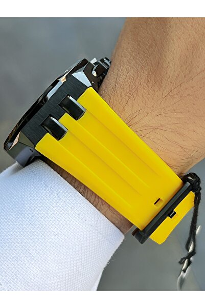 Quantum Fonksiyonları Aktif 10 Atm Su Geçirmez Silikon Kordon Çelik Kasa Erkek Kol Saati