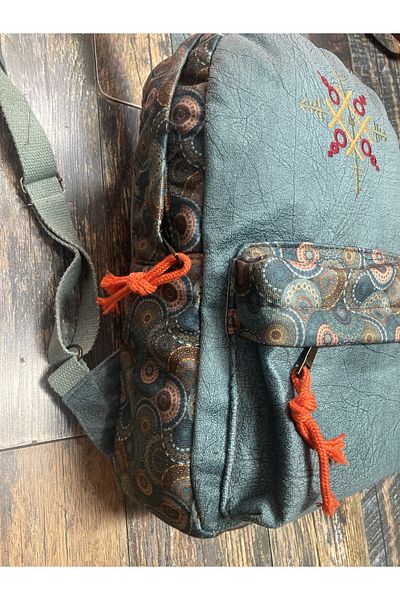 Street Bag Nubi Ethnic Αυθεντικό Σακίδιο πλάτης με μοτίβο Κεντημένο Σακίδιο πλάτης Bohemian Καθημερινή χρήση Ταξίδι