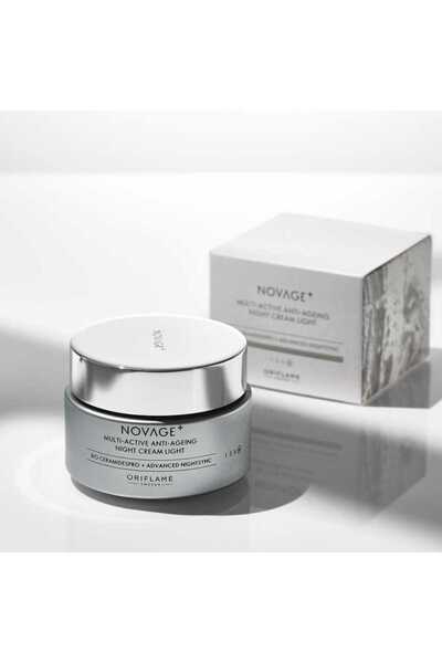 Oriflame Novage+ متعدد النشاط - كريم ليلي مضاد للشيخوخة خفيف