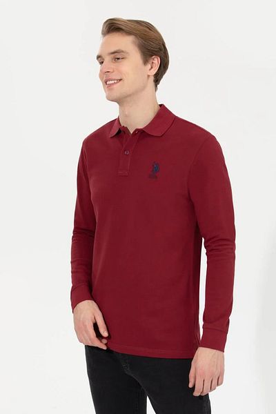 U.S. Polo Assn. СУИТШЪР С ПОЛО ЯКА, БАЗОВ