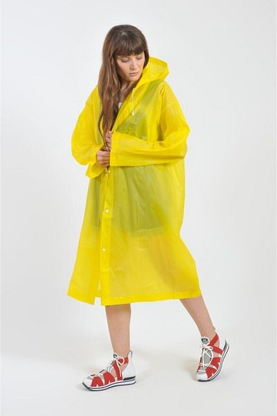SARFEX Unisex Yellow Water Windproof Raincoat Hooded