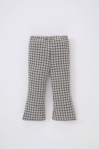 DeFacto Baby Girl Checkered Flare Trousers