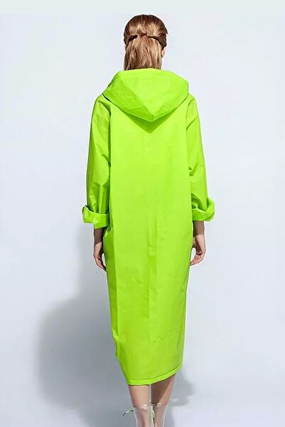 SARFEX Unisex Light Green Water Windproof Raincoat Hooded