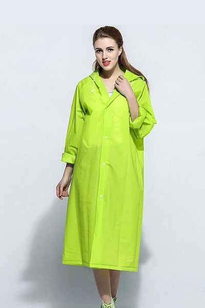 SARFEX Unisex Light Green Water Windproof Raincoat Hooded