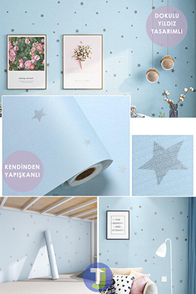 Technojet Самоклеюча настінна панель для кухні у вигляді зірок, для дитячої кімнати, 60X500 см