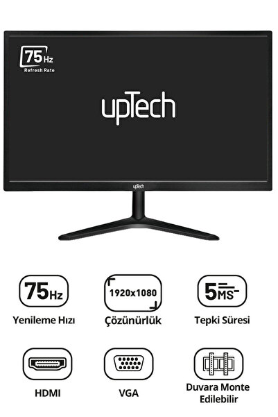 upTech HD215 21,5" Geniş Ekran 75 Hz 5ms 1920x1080 Full HD (VGA,HDMI) Led Mon...