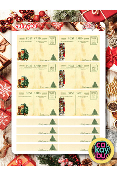 cakaybu Set de autocolante de Crăciun Fericit (de Anul Nou) 1 foaie dimensiun...