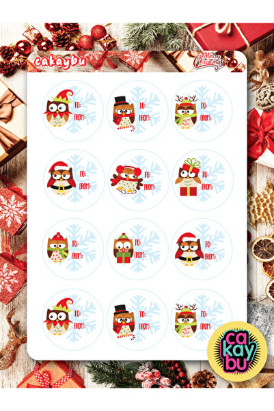 cakaybu Set de autocolante de Crăciun Fericit (de Anul Nou) 1 foaie dimensiun...