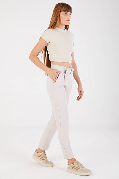 STİLPİX Γυναικείο Πέτρινο Παντελόνι Ίσιο Ζώνη | Γυναικείο Παντελόνι από Πέτρα Μασίφ Ζώνη