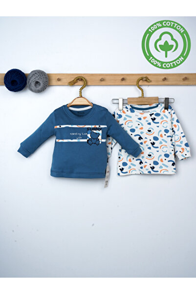 Rise Raba Baby 100% Cotton Funny Embroidered Long Sleeve Shoulder Snap T-Shirt