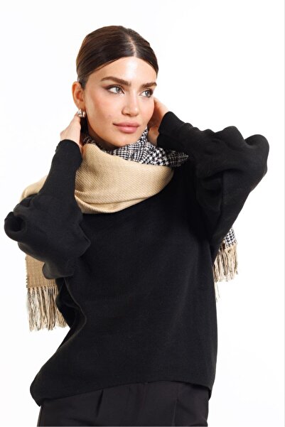 MESCHAIN 70x190cm Χειμερινό σάλι ώμου - Μάλλινο καρό διπλής όψης