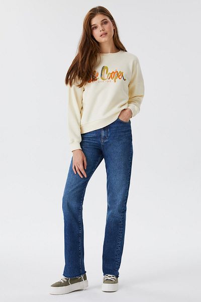 Lee Cooper Tıla Women's O Neck S-Shirt Ecru