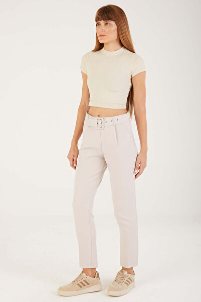 STİLPİX Γυναικείο Πέτρινο Παντελόνι Ίσιο Ζώνη | Γυναικείο Παντελόνι από Πέτρα Μασίφ Ζώνη