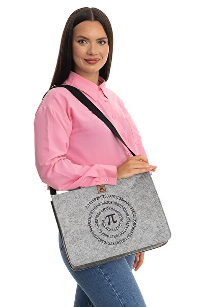 dilekolay Orta Boy Ayarlanabilir Saplı Baskılı Keçe Çanta - Öğretmen Serisi -...