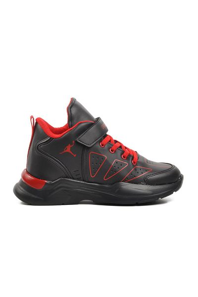 pepino 1522-F Pantofi de baschet pentru copii negri și roșii - Velcro