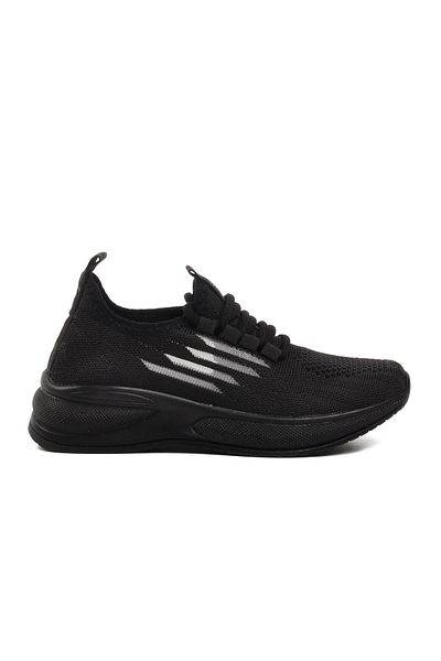 WALKWAY Ravello-F Black Children's Sports Shoes - Ornamental Laces and Mesh