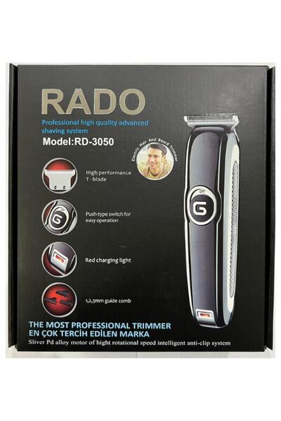 Rado Rd-xp Silver Profesyonel Şarjlı Saç Sakal Ense Tıraş Makinesi (lazer Epilasyon Öncesi Tüy Kısaltma)