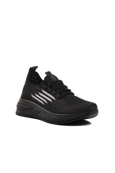 WALKWAY Ravello-F Black Children's Sports Shoes - Ornamental Laces and Mesh
