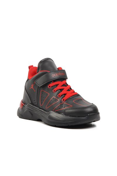 pepino 1522-F Pantofi de baschet pentru copii negri și roșii - Velcro