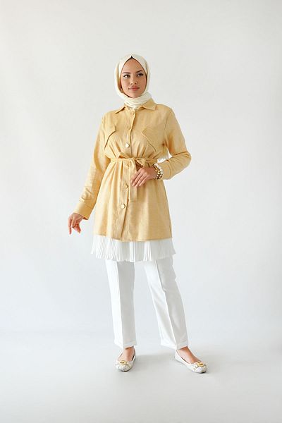Rukayyel Slub Len Jacket - Κίτρινο