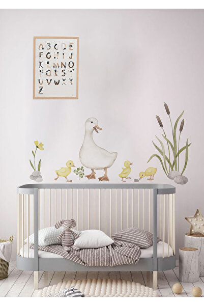 WALLHUMAN Ördek Ailesi Çocuk Odası Duvar Stickeri