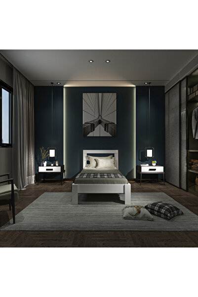 Ninnimo Wizy 90x190 Yatak Uyumlu Beyaz Mdf Karyola