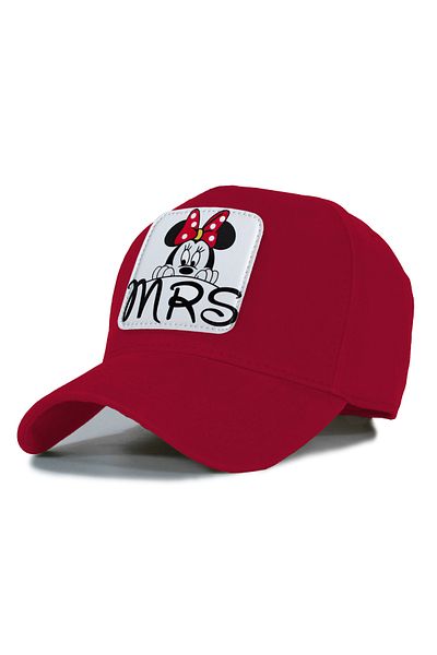 Trucker Mrs.(Mini) Model Hat - Replaceable Leather Patch - Cotton - Unisex - Red