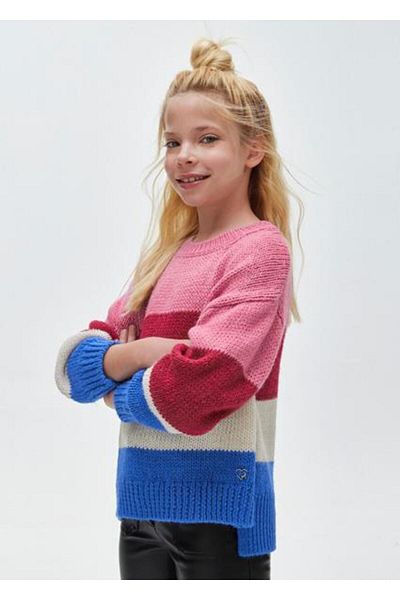 MAYORAL Pulover pentru fete cu blocuri de culoare 7310