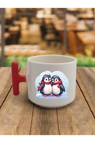 lili hediyelik Penguin Coffee Cup Ceramic Mug - Ceramic Tea, Coffee Gift Cup