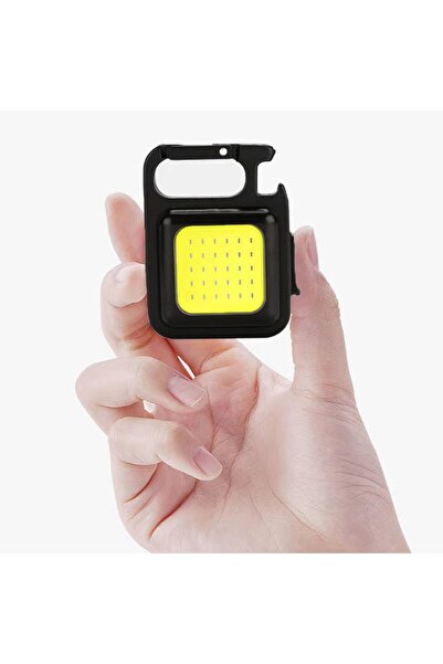 ERD TEKNOLOJİ 6w Led 3 Fonksiyonlu Şarjlı Mini Cep Projektörü (ANAHTARLIK AÇACAKLI MIKNATISLI AYAKLI)