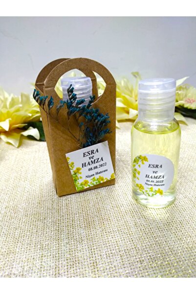 Murat Süs Mavi Çiçekli Kutularda 80° Limon Kolonyası 50 Adet Nikah Şekeri