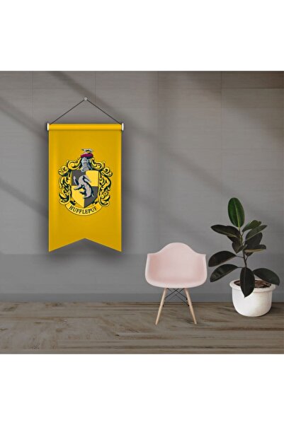Sihir Dükkanı Μεγάλο σημαιοφόρο με άδεια χρήσης Hufflepuff, σε σχήμα χελιδονιού