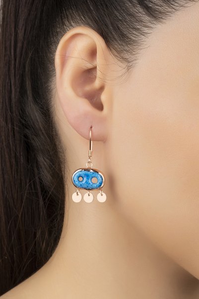 Silvano Jewelry 925 Ayar Gümüş Süryani Gözü Küpe