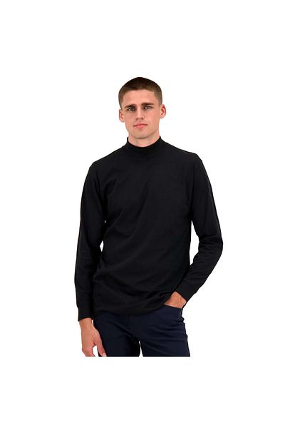 Ragman Herren Stehkragen-Pullover - Langarm Basic Stehkragen Regular, Single Jersey, einfarbig