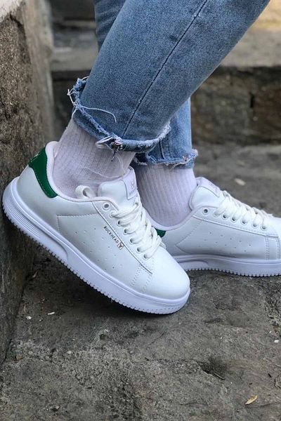 BUCKHEAD Boston Unisex Casual Sneakers Buck4156 λευκό-πράσινο