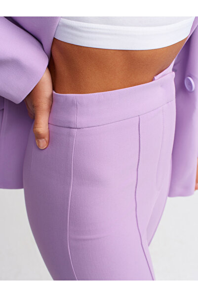 Dilvin 7002 Spanish Leg Pants with Slit Lilac