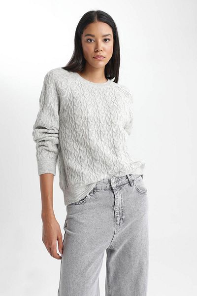 DeFacto Regular Fit Crew Neck Sweater A7814ax23wn