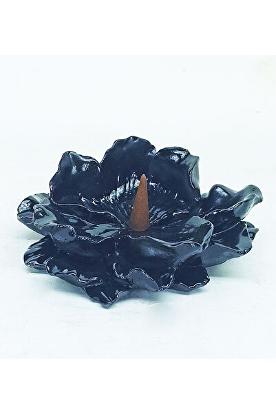 Genel Markalar Lotus Çiçeği Konik Tütsülük Siyah