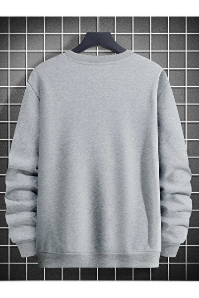 AZC نسخة - موضة جديدة للجنسين رمادي عادي سويت شيرت كبير الحجم