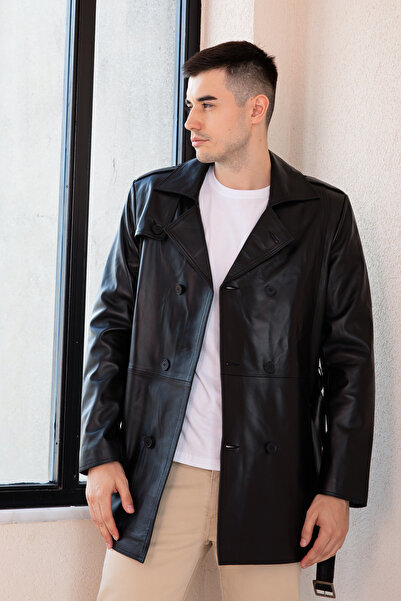 Hodore Lopez Erkek Hakiki Deri Kaban