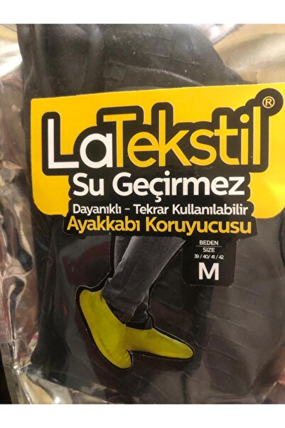 Latekstil LATEKSTİL AYAKKABI YAĞMURLUĞU SU GEÇİRMEZ (SİYAH)