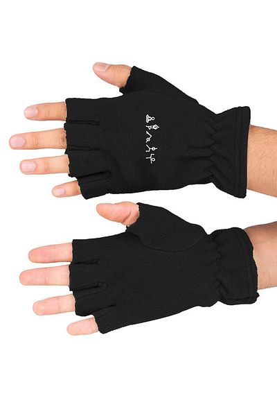 Leng Butik Γάντια Yoga Winter Fleece Cutout