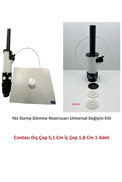 RSCONVERTER GÖMME REZERVUAR KUMANDA PANELLERİ Ydz-Tema-Siamp Gömme Rezervuarı Universal Değişim Kiti Contası Dış Çap 5,1 Cm İç Çap 1,8 Cm 1 Adet
