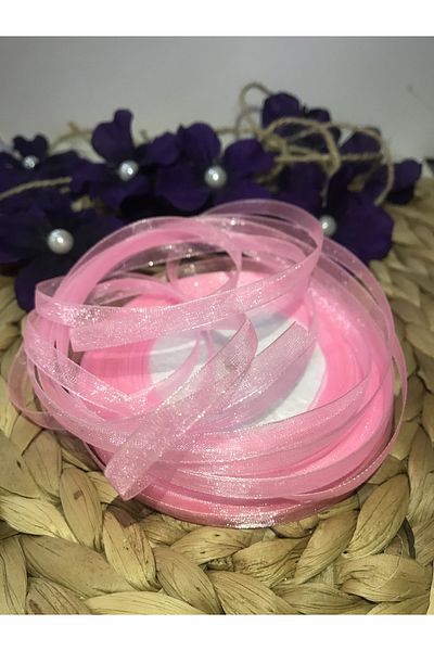 Deniz Party Store 6 MM Organza PINK Κορδέλα 50 μέτρων Δώρο Στολισμός