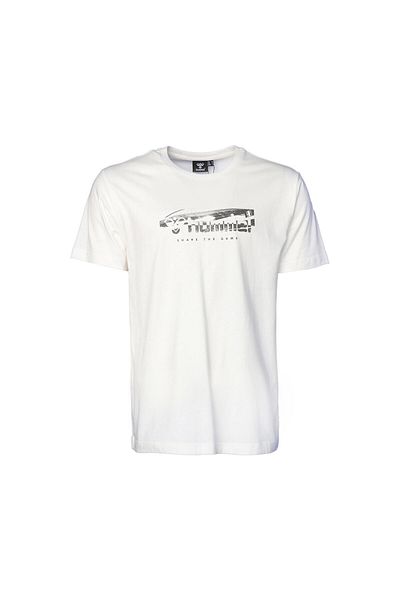 hummel Hmljeffrey Men's Casual White T-Shirt - 911730 -9003