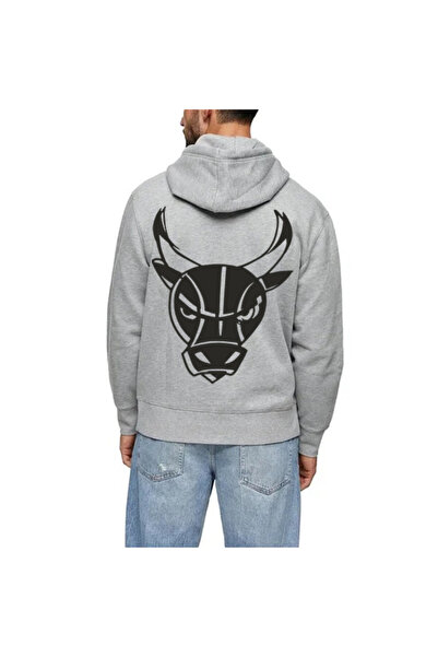 Surprise tekstil Φούτερ Surprise Unisex Grey Hooded - COW Printed