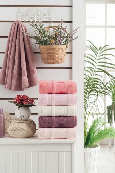 Şıkel Σετ πετσέτες χεριών και προσώπου Purry Cotton 50x90cm