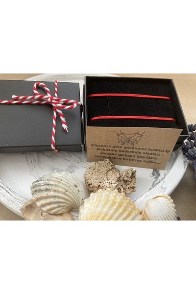 AidaAstrid Friend Lover Couple Bracelet Black Red 2-Piece Bracelet with Gift Box