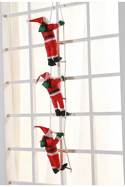 Yusuf Dirik YD Party Supplies Santa Claus Climbing the Ladder 3 Piece Little Boy
