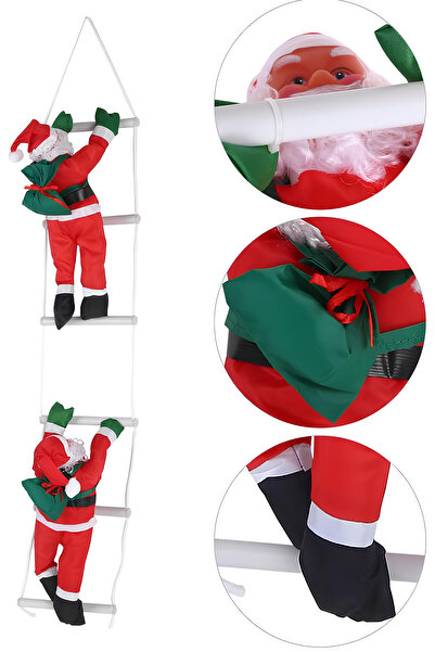 Yusuf Dirik YD Party Supplies Merdivene Tırmanan Noel Baba 2 li Büyük Boy